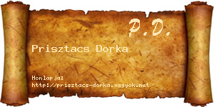 Prisztacs Dorka névjegykártya